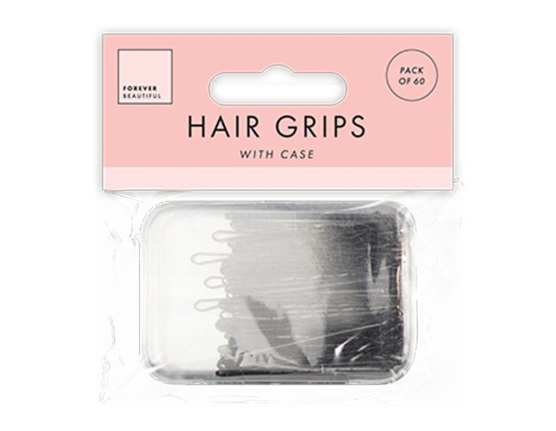 Hair Grips With Case 60pk